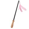 Katzen-Teaser-Stab Einziehbar Interaktives Katzenfeder-Spielzeug mit Glocke für Katze KätzchenPink