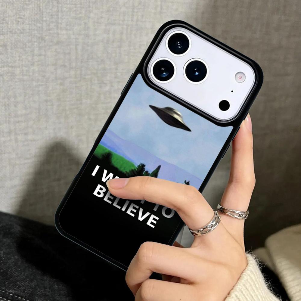 Capa Case for iPhone 17 Air 16 Pro Max 15 Plus 11 13 Mini 14 12 Back Phone Cover I want to believe