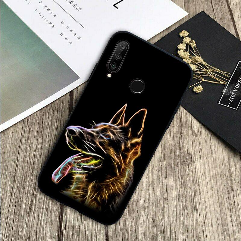 Funda para Huawei Nova 11 9 10 SE Y70 Y60 Y90 Y61 Y91 Y73 Y72 12i 11i 8i P30 P40 Lite P60 Pro con Dibujo de Pastor Alemán