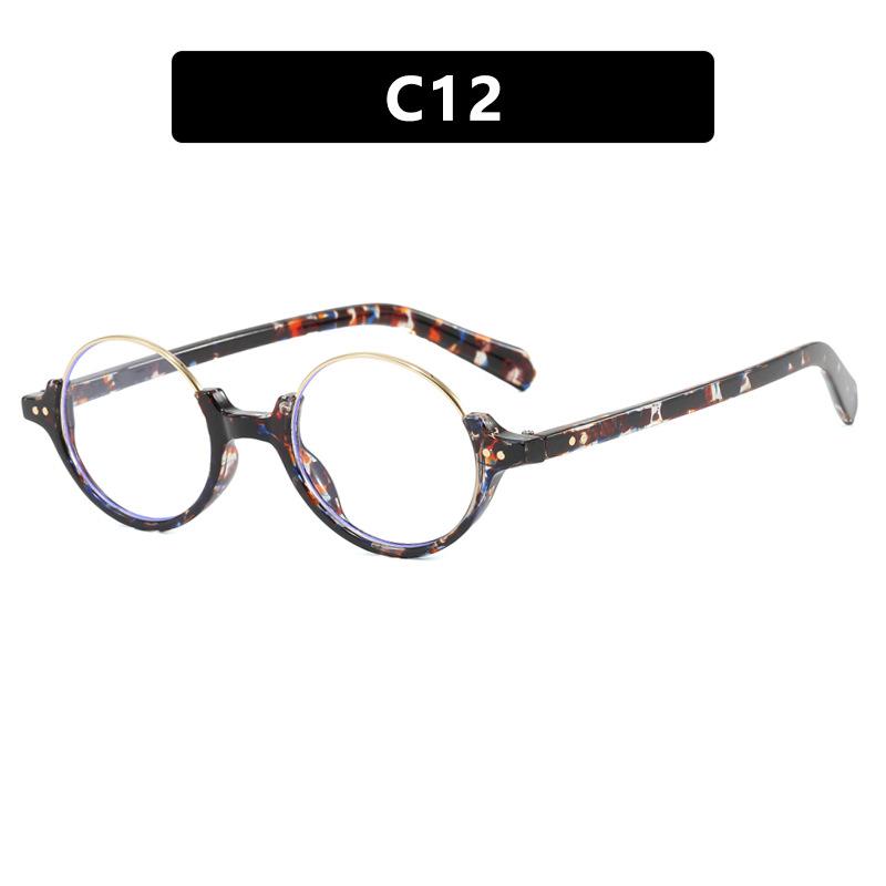 Half-frame round rice nail sunglasses, new trendy sunshades, sunglasses, UV-proof sunglasses