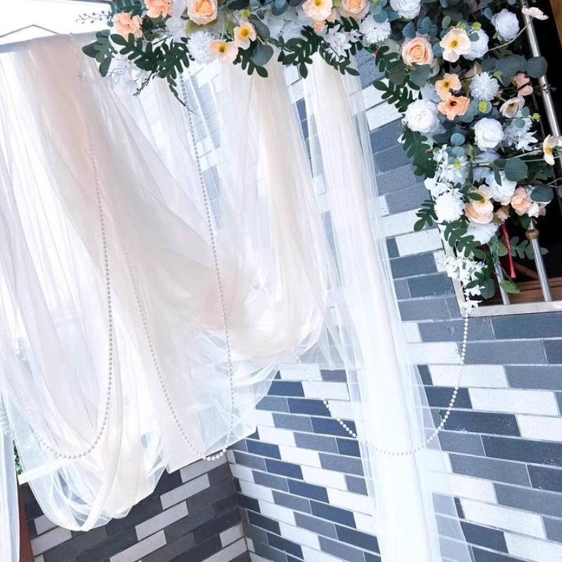 Garden Mosquito Net Adjustable Porch Screen Mesh Outdoor Curtain Lightweight for Patio Gazebo Pool Hut Wedding Decorations