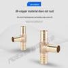 Brass Green Head Pagoda Straight-Through 2-Way or 4-Way Tee Fitting, Compatible with 6-16mm Tubing
