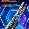 Multifunctional White Laser Flashlight: Germany/Japan Tech, Alloy Build, Type-C Input, Telescopic Design
