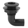 Marine Thru Hull Connector Leakproof Ergonomic Reliable Rugged 90 Degrees  Thru Hull Fitting for Yacht Boats Black