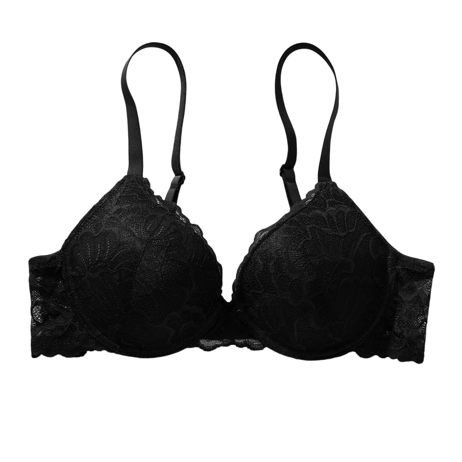

Zeriluna Lace push-up bra Breathable lace material is skin-friendly, soft, and comfortable, available in multiple colors Black70B