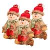 3Pcs Christmas Gift Bags Snowman Santa Elk Patterns Decorative Candy Bags
