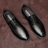 Genuine Leather Mens Oxfords Shoes Business Sneakers Formal Dress Footwear Classic Male Walking Derby Shoes Stylish Casual Shoes