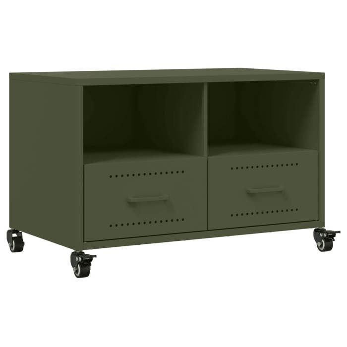 VidaXL TV Cabinet, Television Stand with Drawers and Shelves, TV Stand with Living Room Storage, Olive Green 846702