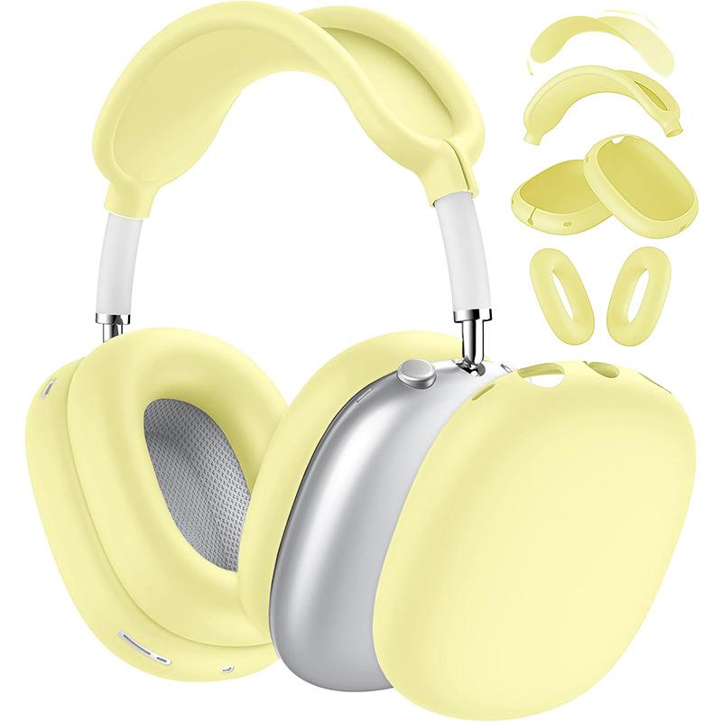 4-in-1 Protective Case Set for AirPods Max 1/2 - Clear Earcups + Silicone Headband and Earpads