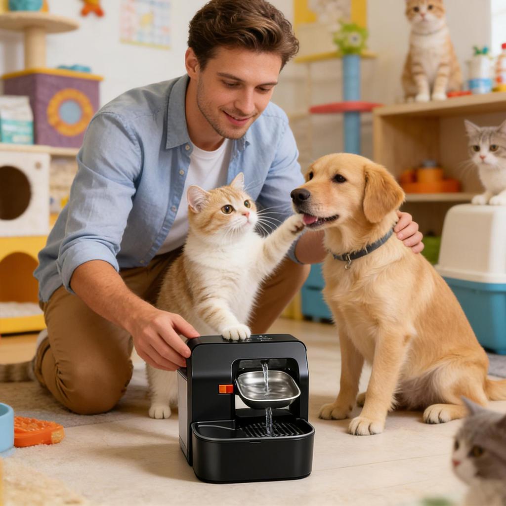 Hunde-Wasserspender 3,2L Leise Trinkflasche Automatischer Wasserspender für Hunde Für Kätzchen Welpen Kaninchen Draußen Innen Transportbox