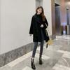 Korean Style Women Loose Woolen Jacket Mid Length Spring Autumn New