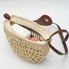 Casual Handwoven Shoulder Crossbody Bag Vacati Hollow Half Mo Straw Beach Phe Bag for Women's Daily Use Work Travel Party