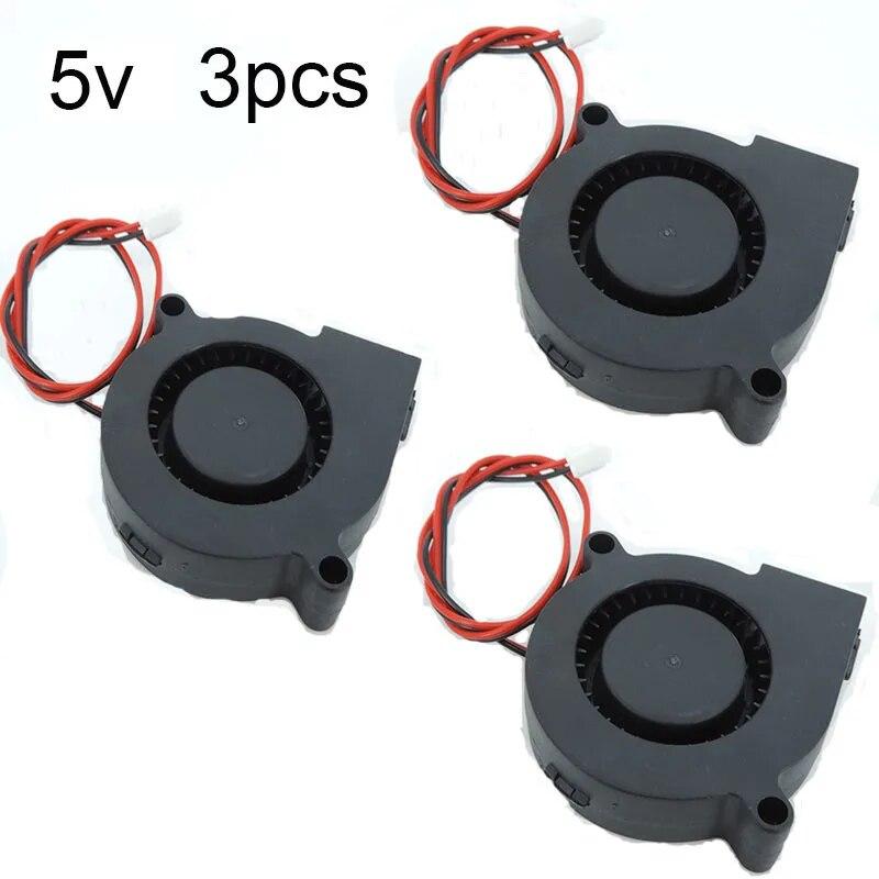 Ανεμιστήρας ψύξης 50mm DC 5v 12v 24V 5015 Radial Turbo Blower 50x15MM για αξεσουάρ 3D εκτυπωτή 50mm Brushless 5CM Cooler Fan