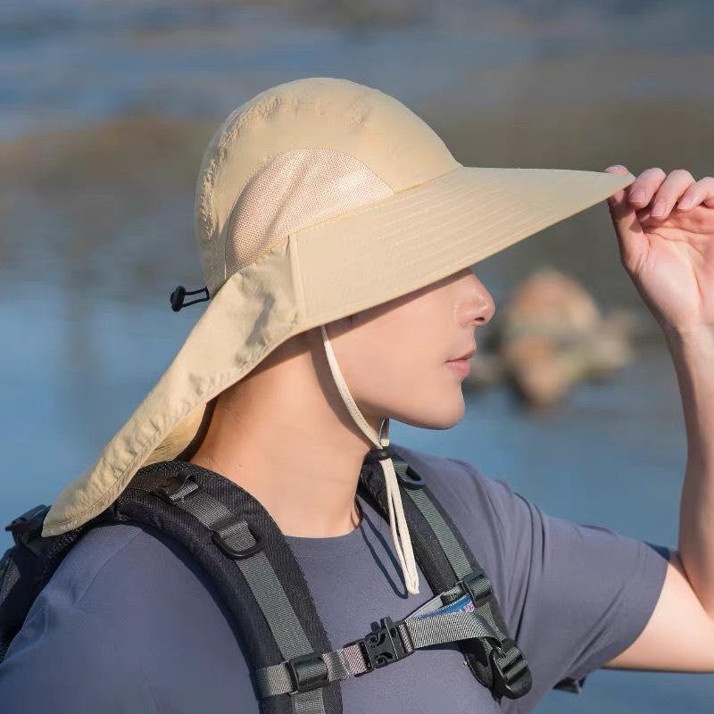 Summer Eaves Anti-Ultraviolet Sun Hat Men And Women Outdoor Mountaineering Fishing Hat Cycling Face Cover Neck Sun Hat