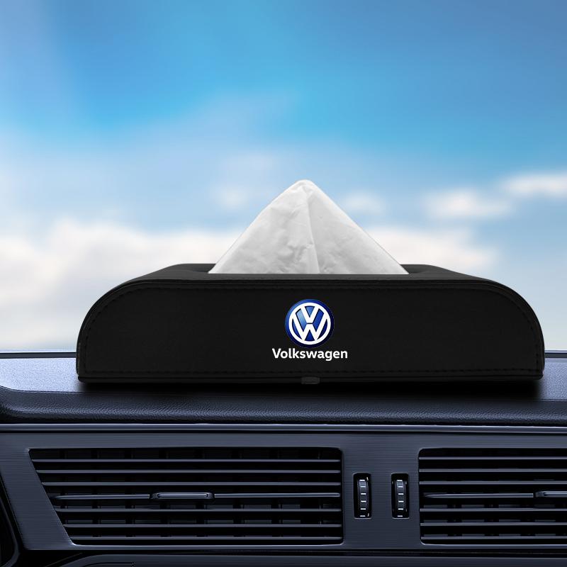 1Pcs Car Tissue Box Holder Armrest Box Storage Case Car Accessories For Volkswagen VW GOLF POLO PASSAT TIGUAN TOURAN TOUAREG JETTA GTI Scirocco CC