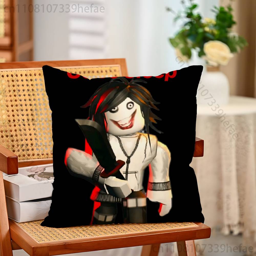 Creepy Urban Killer Jeff Pillow Case Plush Pillow Cases Home Decoration Pillow Cover for Sofa Bed Chair Living Room