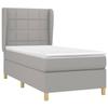 Maison Exclusive - Slatted Bed Base with Mattress Light Grey 90x200 Cm Fabric