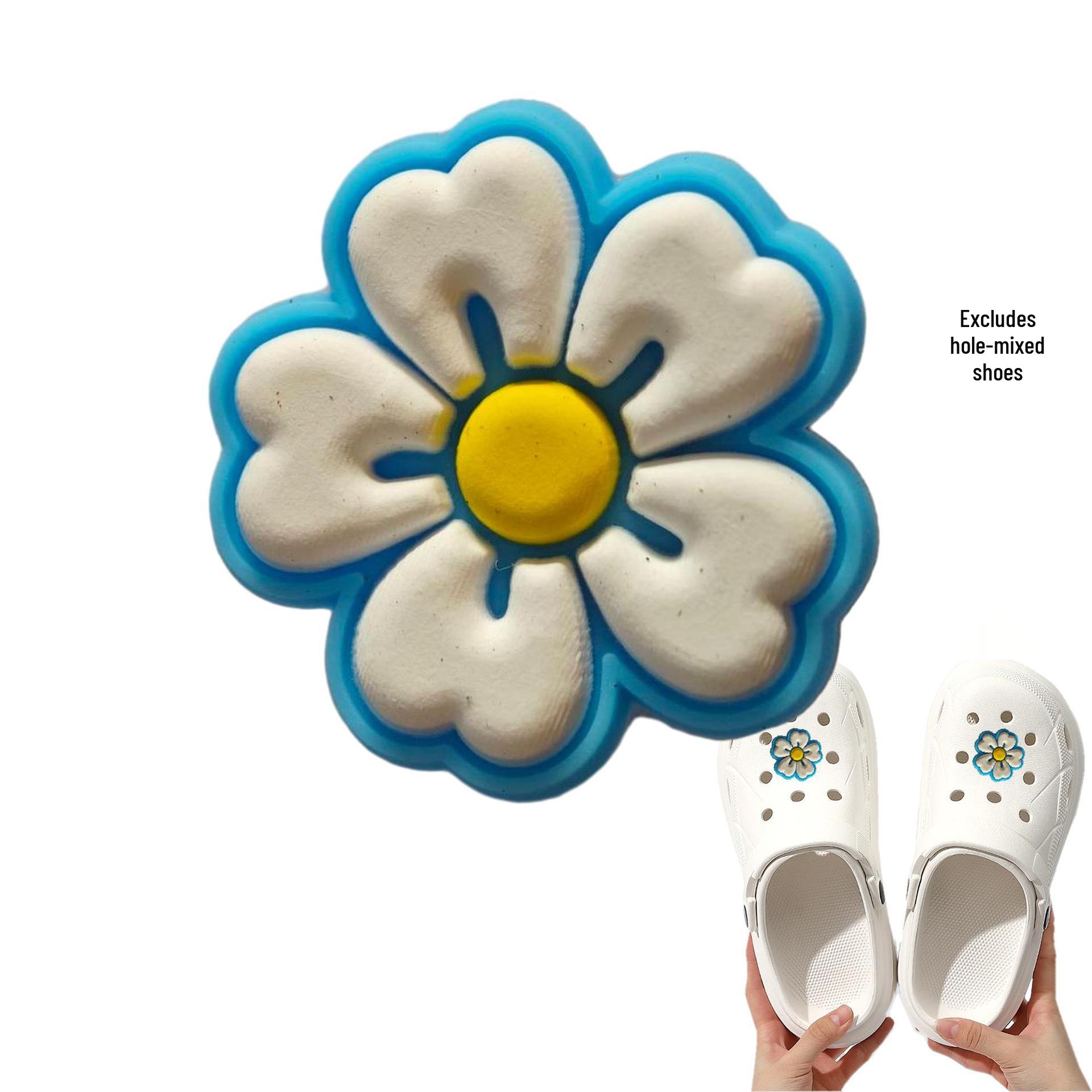 Five-Petal Flower PVC Shoe Ornaments - DIY Cross-border Shoe Accessories