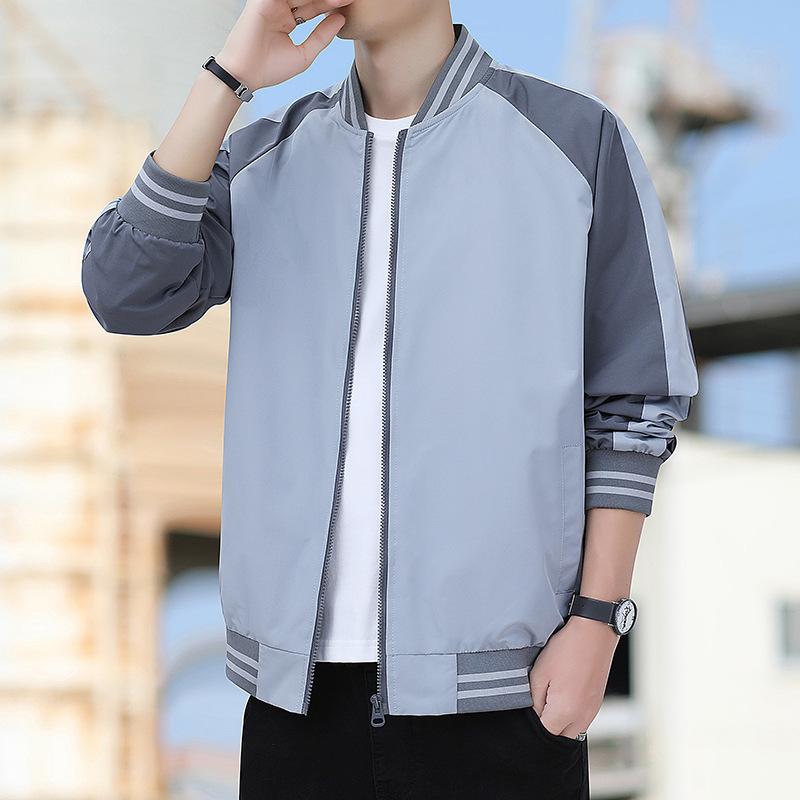 Autumn and Winter New Simple Solid Color Baseball Jersey Men's Trendy Brand Loose Casual Jacket Men's Jacket