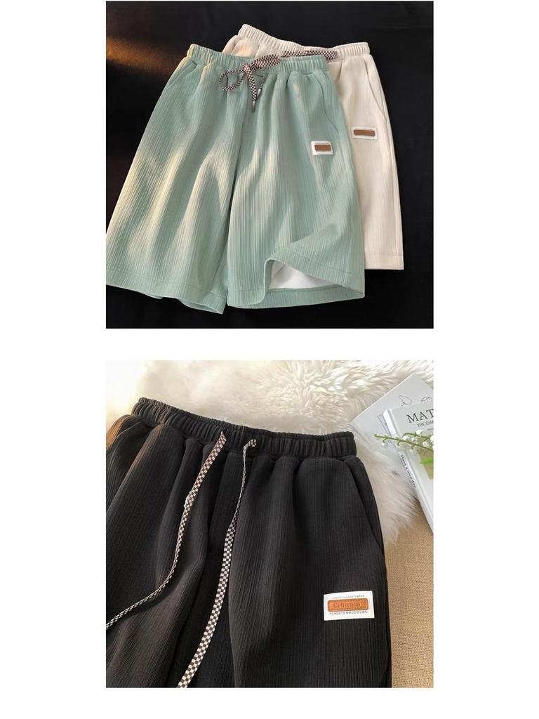 Trendy Solid Color Harajuku Loose Fit Sports Pants for Spring/Autumn