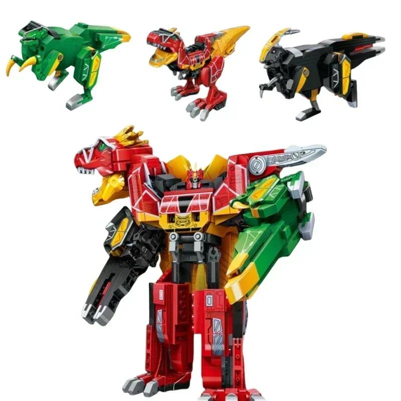 Keeppley Zyuden Sentai Series Building Blocks 3 In 1 Mecha Dragon God Dinosaur Model Educational Toy Splicing Ornaments Gift