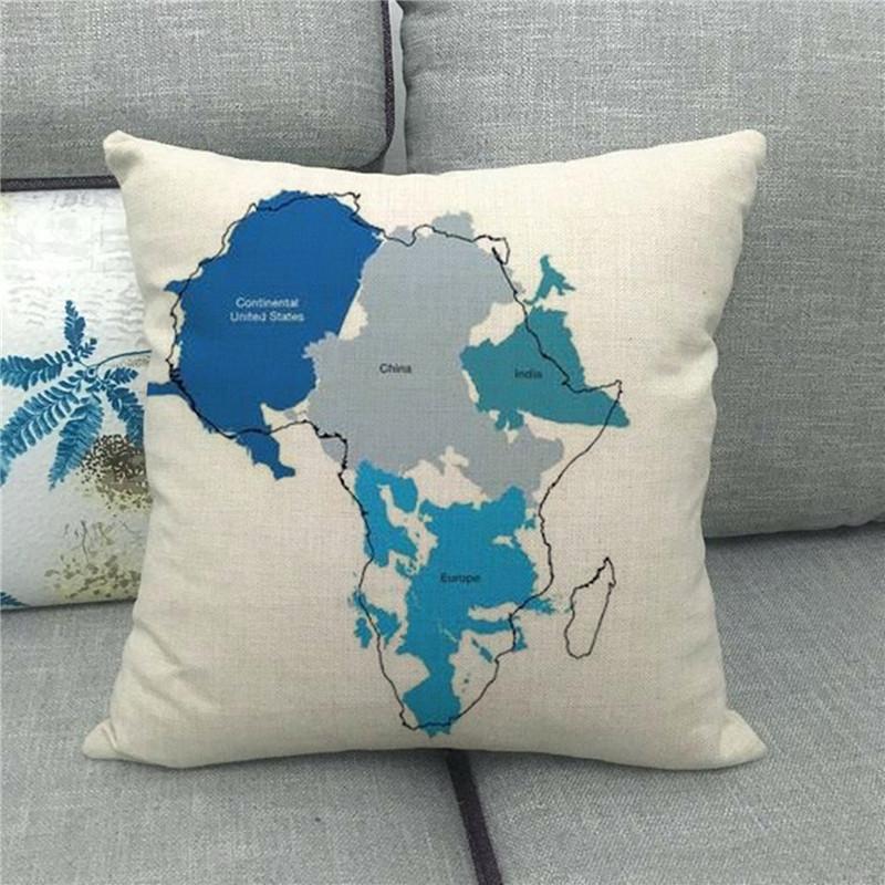 A Simple Sketch Of The Beautiful Earth Digital Printing Short Plush Pillow Covers For Car Sofa Office Cushion Cover Home Goods