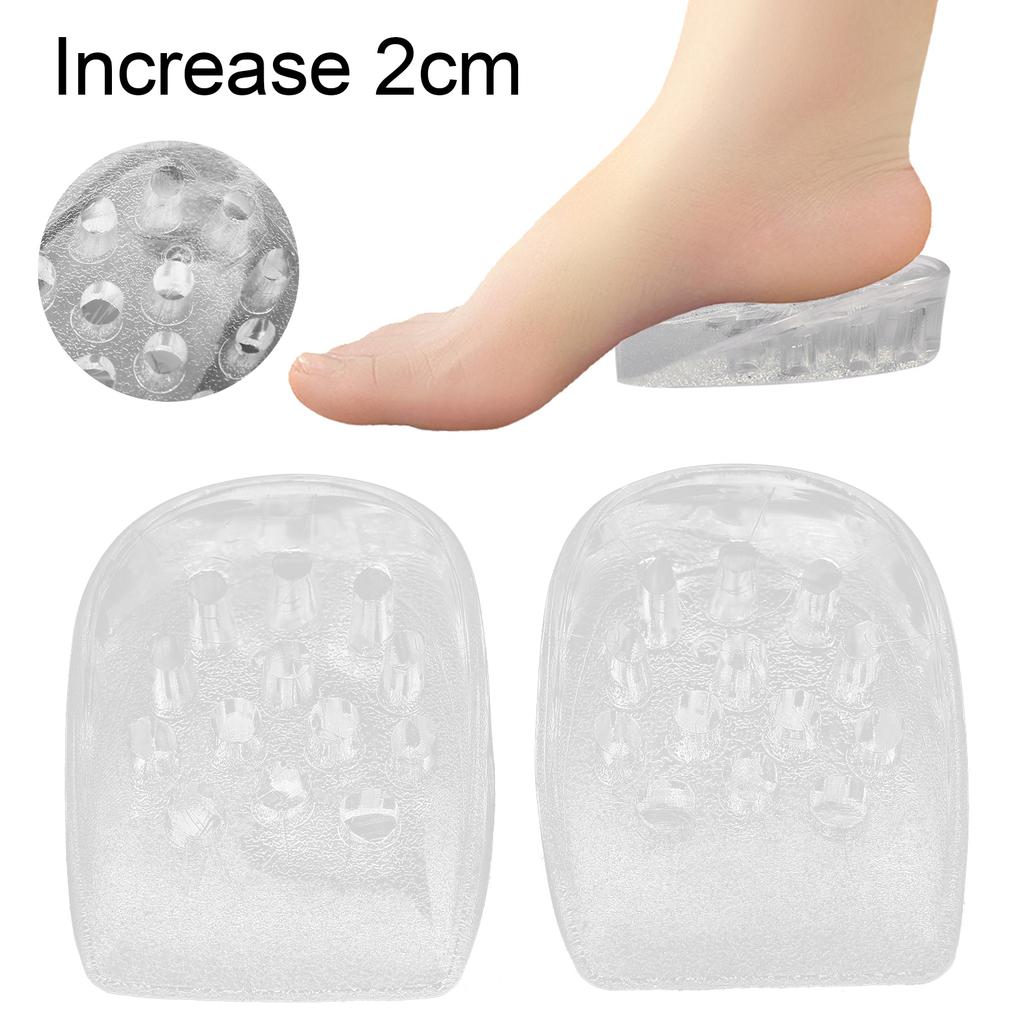 Heel Cups Height Increase Heal Dry Cracked Heels Pain Relief Cellular Cushioning Insoles