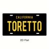 Retro Car 2D Metal Sign, Aluminum Wall Decor 15x30cm