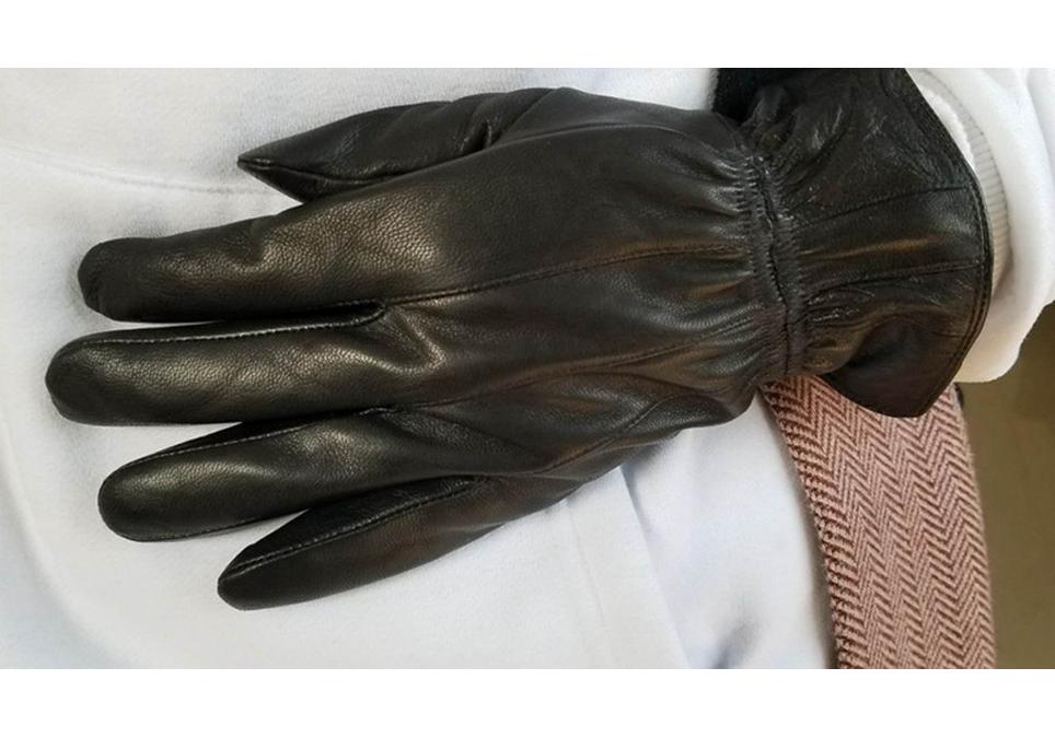 Women's Patchwork Sheepskin Leather Gloves for Motorcycle & Winter Skiing