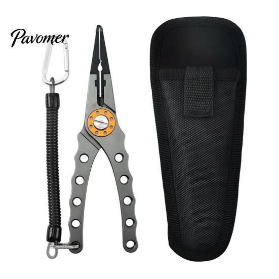 Fishing Tackle Equipment Aluminum Pliers, Saltwater Resistant Surf Tool, Braided Portable Pliers Line Cutter And Split Ring Opener for Outdoor