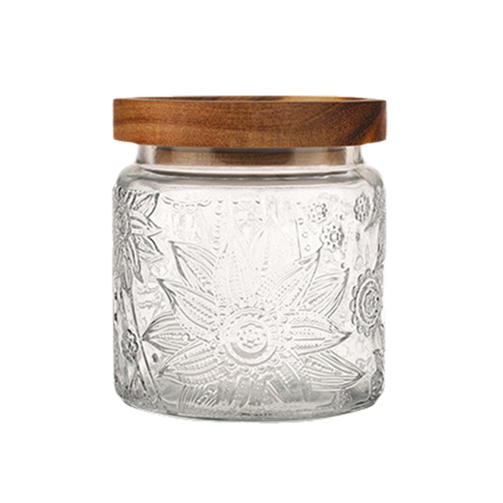 Practical Glass Storage Jar Durable Container with Clear Designs Perfect for Home Bakers and Organizing Enthusiasts