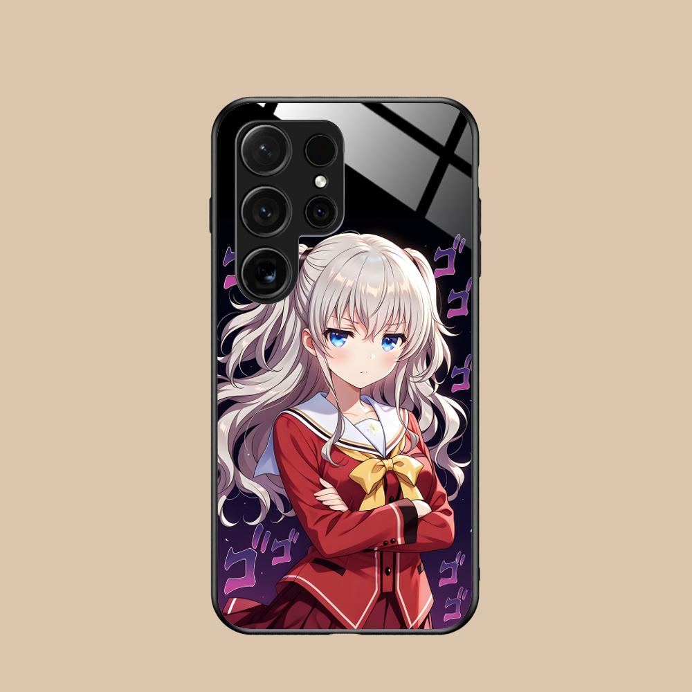 Charlotte Tomori Nao Glass Mobile Phone Case for Samsung Galaxy S26 S25 S24 S23 S22 S21 S20 Note20 Plus FE Ultra Colorful Cover