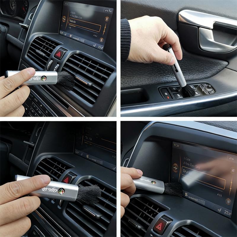 Car Cleaning Brush Telescopic Air Outlet Dust Removal For Alfa Romeo 4C 159 166 Spider Giulia 156 Mito 147 8CGT Car Key Case Bag edc233