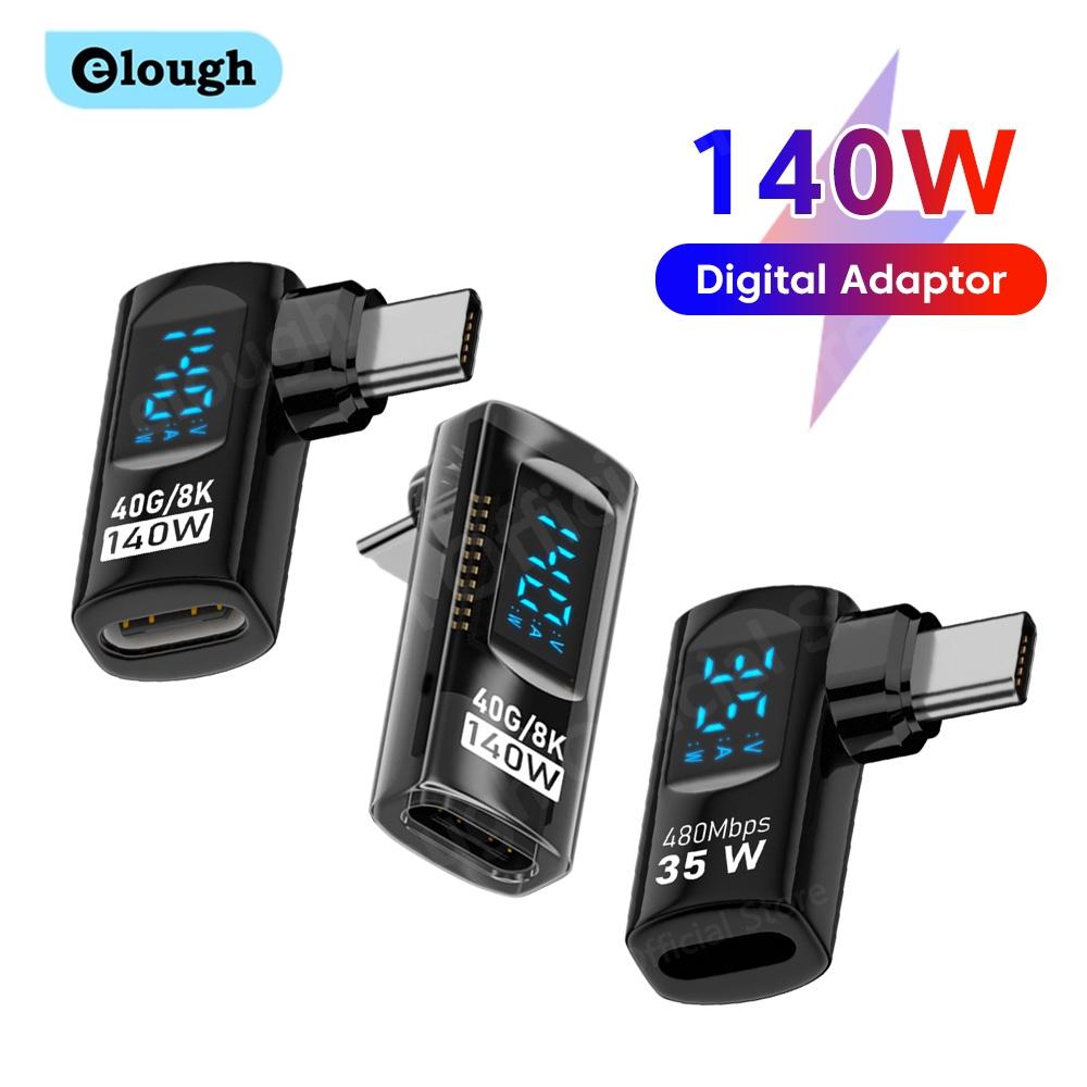 Elough Digital Display Adapter USB C Male to Lightning Type C Female OTG Fast Charging Data Transfer Converter For iPhone 15 PC 3
