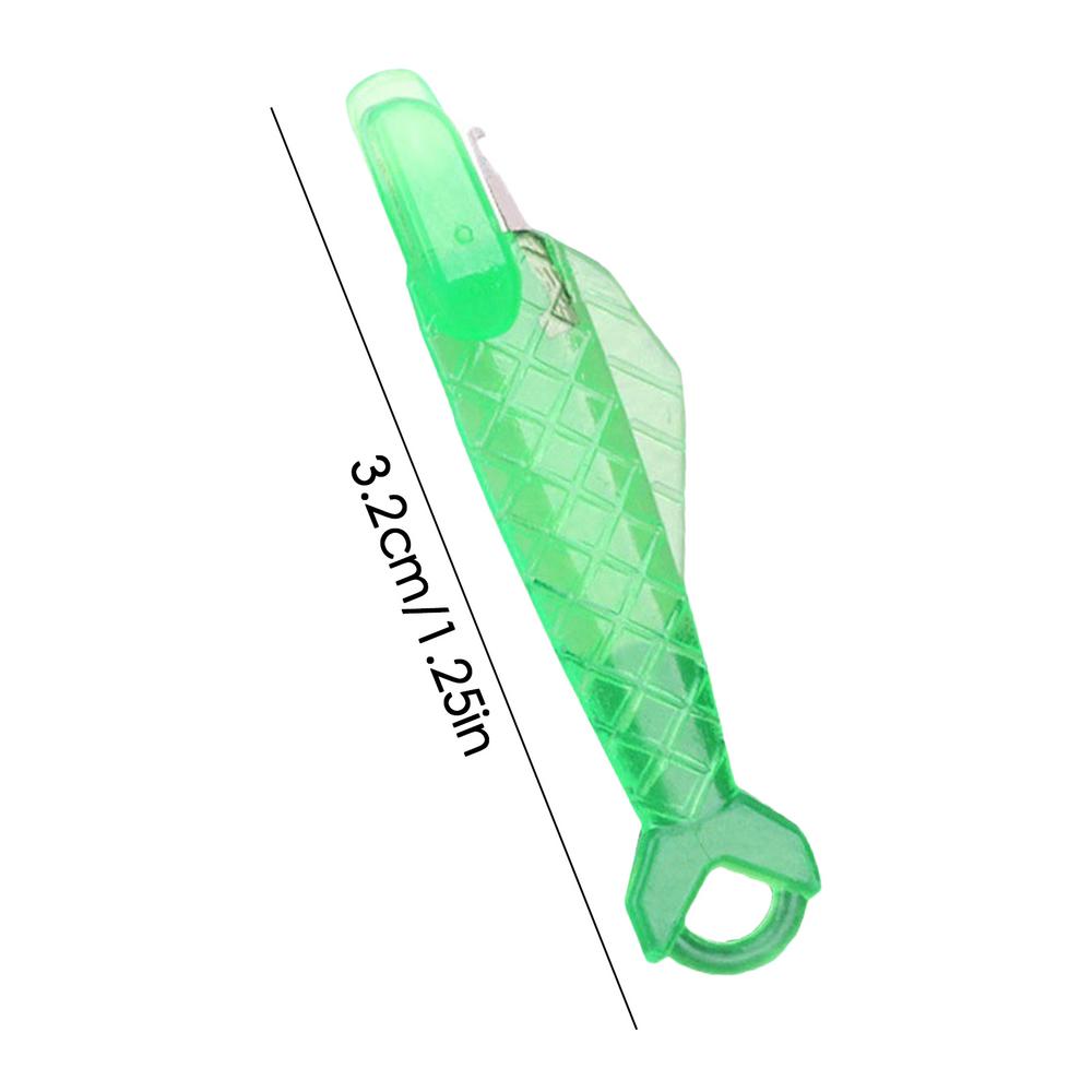 

20Pcs/set Fish Mouth Embroidery Threader Quick Automatic Needle Inserter Handmade Sewing Craft Needle Threader Tool зелений