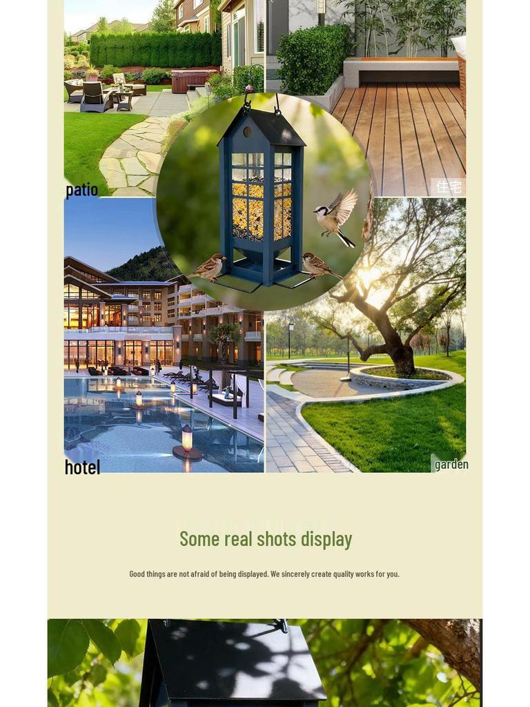 Comedouro Popular de Pássaros em Ferro: Decoração Criativa para Jardim ao Ar Livre