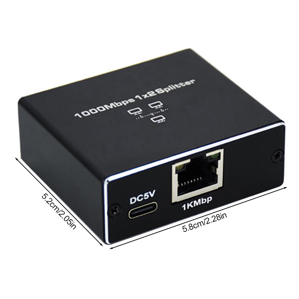 1 To 2/1 To 3/ 1 To 4 Network RJ45 Splitter with USB Power Cable 1000Mbps Internet Splitter for Cat5 Cat5e Cat6 Cat7 Cat8 Cable