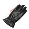 Black Waterproof Gothic Punk Touch Screen Gloves Fleece Guantes PU Leather Gloves Thicken