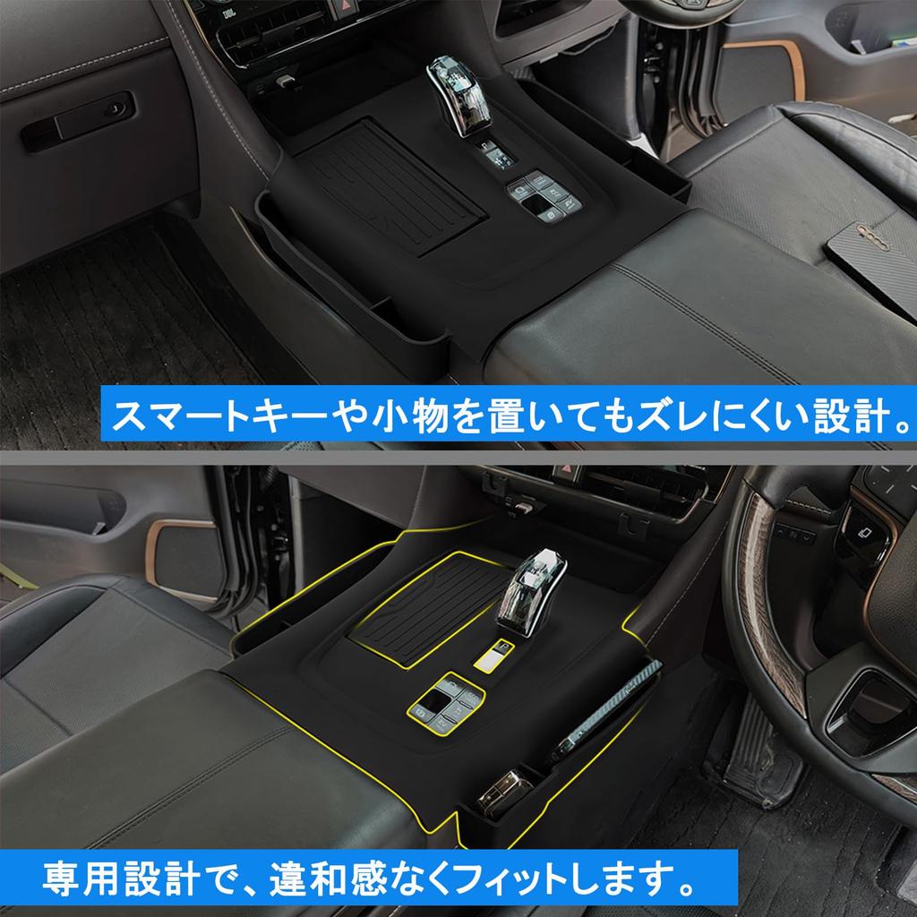 Temiry Shift Panel Cover for Toyota Alphard 40 Series and Vellfire 40 Rubber Console and Alphard 40 Series Console Switch Panel Cover Shiftmatic Only