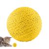 Cat Sisal Ball Interactive Cat Scratching Ball Toy Natural Sisal Scratcher Ball with Sound for Kitten Teeth Cleaning Training