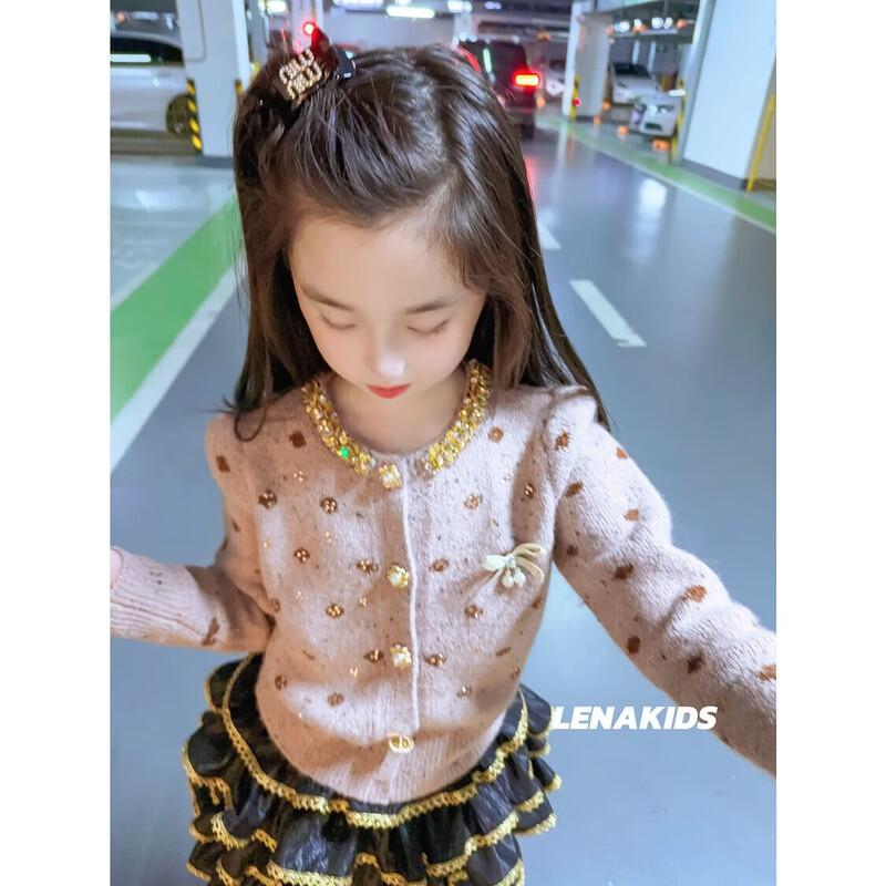 LENAKIDS Girls  Rhinestone Sweater & Short Skirt Collection 110