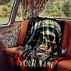 Skeleton Blanket Personalized Name Soft Comfortable Stylish Blanket Car Blanket Perfect For Travel Camping Outdoor Home Suitable For All Seasons