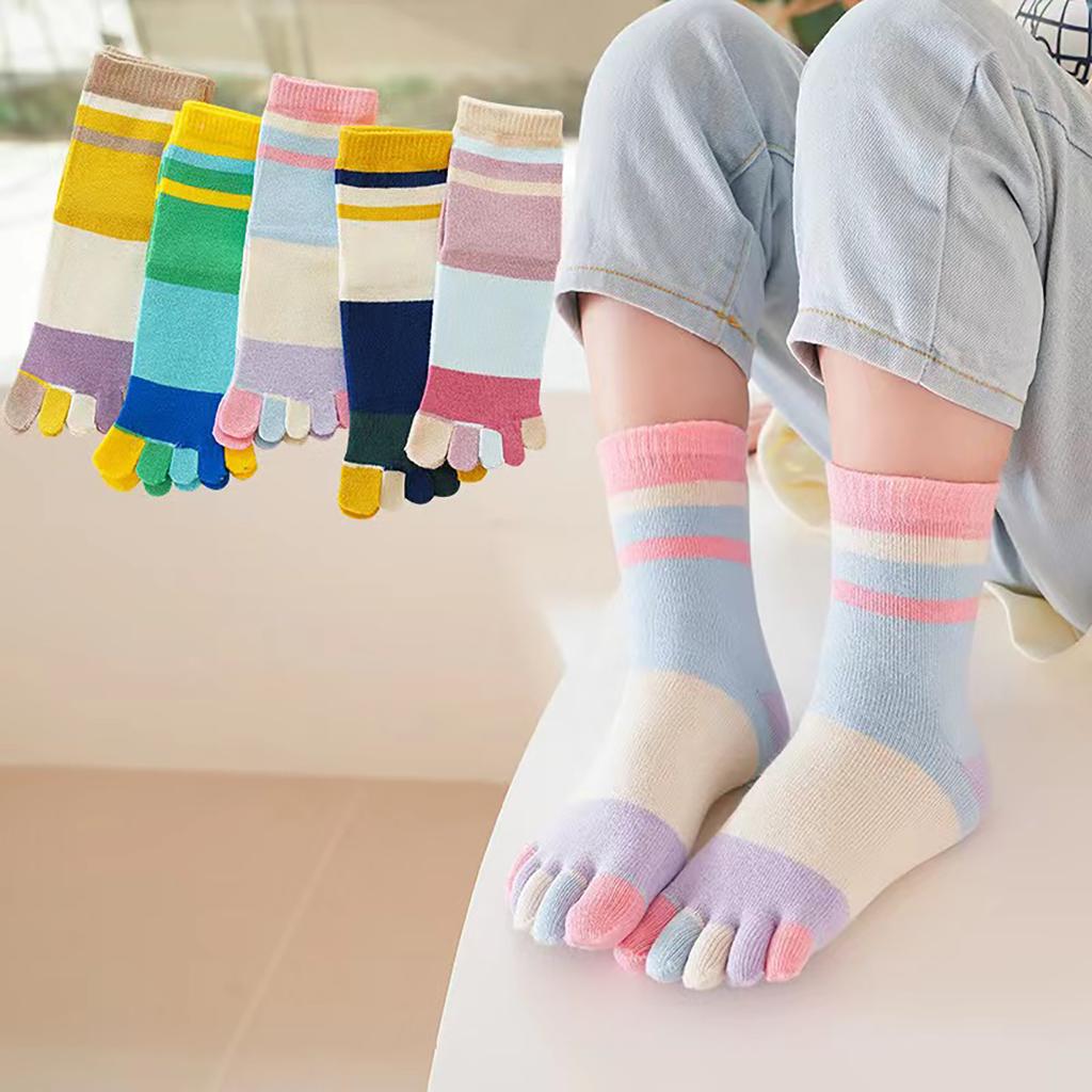Kids Five Toe Socks Fashionable Breathable Comfortable Cute Deodorant New