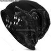 Wolf Print Beanie Skull Caps Chemo Hats Baggy Headwear for Unisex Women Jogging Cycling