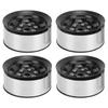 4 Pcs 1.55 Inch RC Wheel Rim Hub Universal RC Wheel Hubs for Axial AX90069 CrawlersBlack