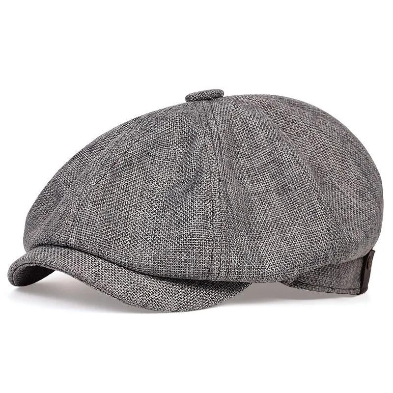 Men Casual Sboy Hat Spring Autumn Retro Beret Hats Casual Hats Unisex Octagonal Cap For Men Street Caps Gorras
