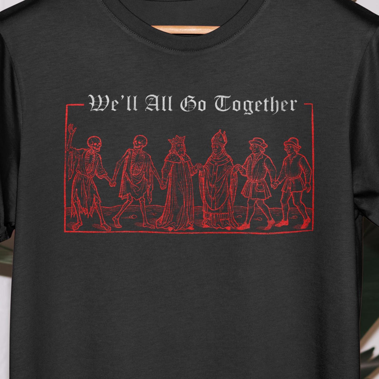 Danse Macabre Shirt – Distressed Memento Mori Graphic Tee 4XL