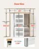 Sliding Pocket Door, 765 x 2035 mm, 5-Lite Frosted Glass Single Sliding Door with Hardware Kit, Sturdy Solid Wood & MDF Pocket Doors Slab with