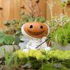 Fishing Pumpkin Man Figurine Resin Pumpkin Head Bandage Man Sculpture Angler Pumpkin