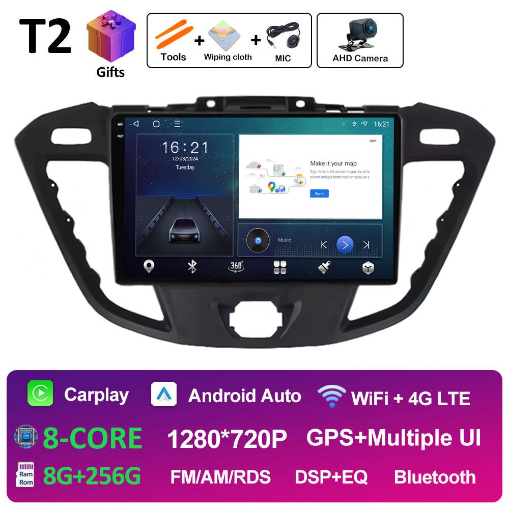 For Ford Tourneo Custom 1 I Transit 2012 2013 2014 2015 2016 - 2021 Car Multimedia Video Radio Player Bluetooth DSP Stereo WIFI
